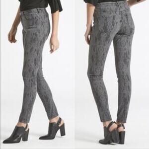 Dear John Gisele Python Snake Print High Waisted Skinny Jeans 25 NWT